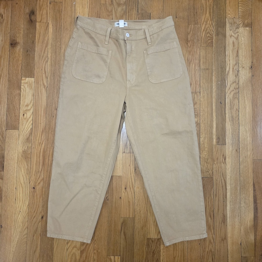 Madewell Womens Casual Everyday Patch‎ Pocket Utility Cargo Pants Deep Khaki 33